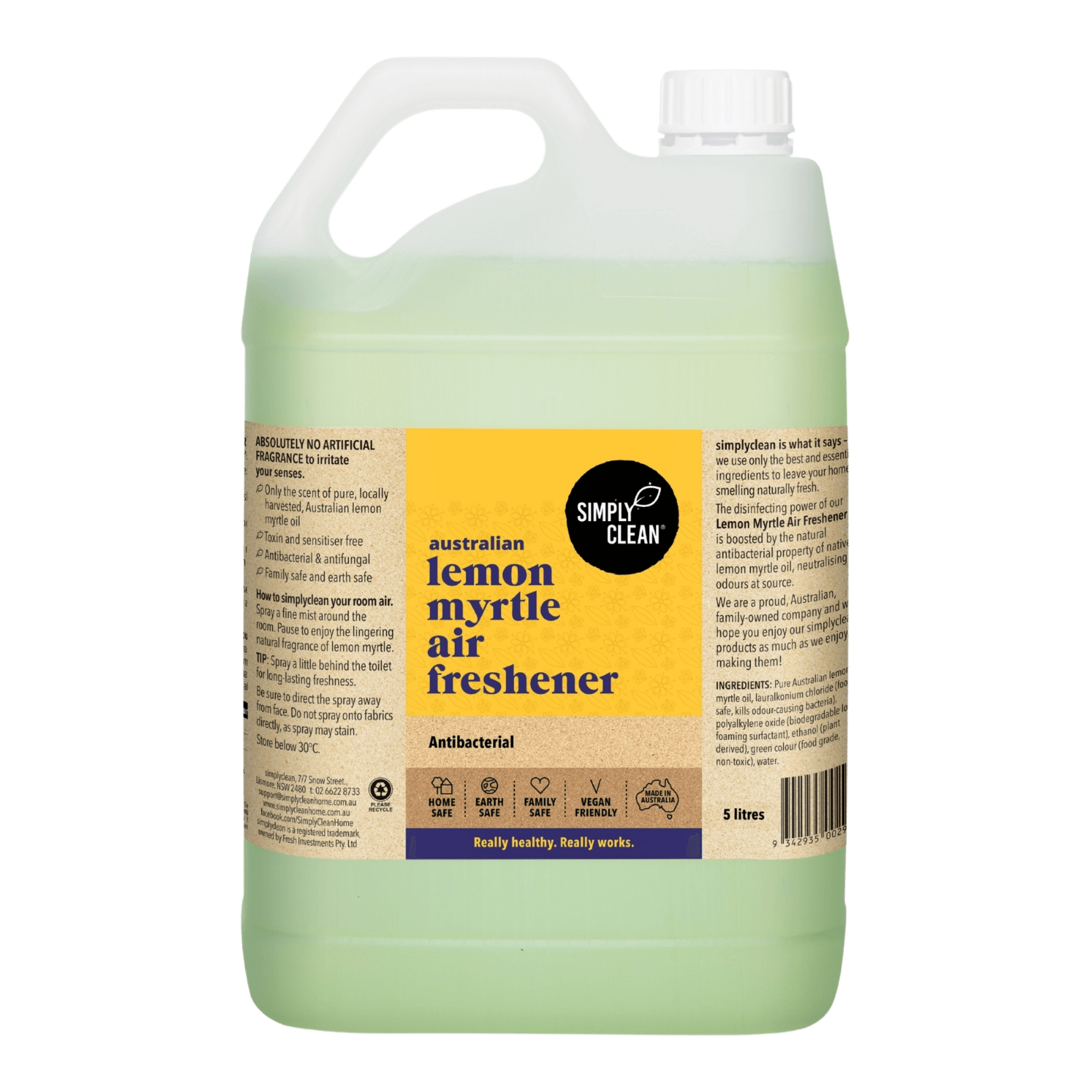 Lemon Myrtle Air Freshener - 5 Litres Bulk.