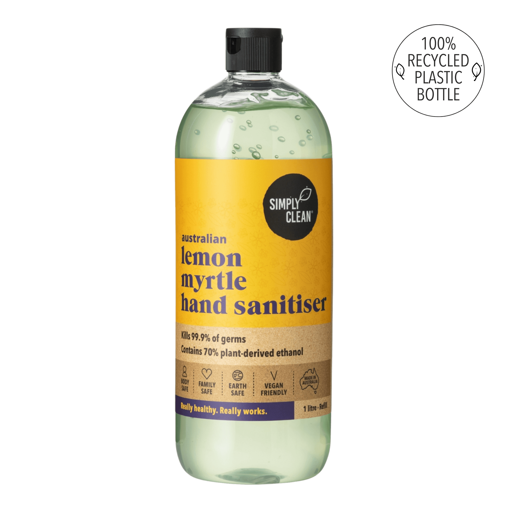 Lemon Myrtle Hand Sanitiser - 1 Litre Refill.