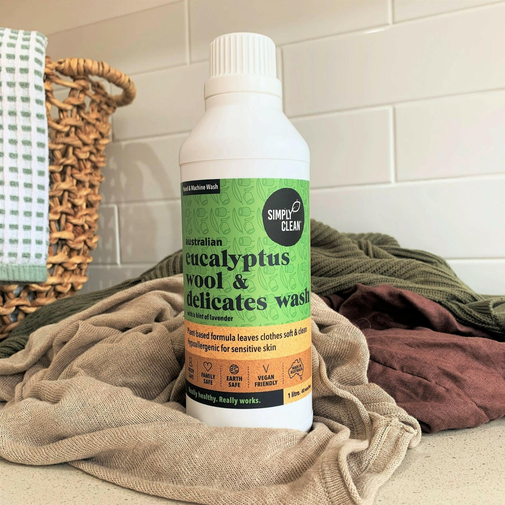 Eucalyptus Wool & Delicates Wash - 1 litre.