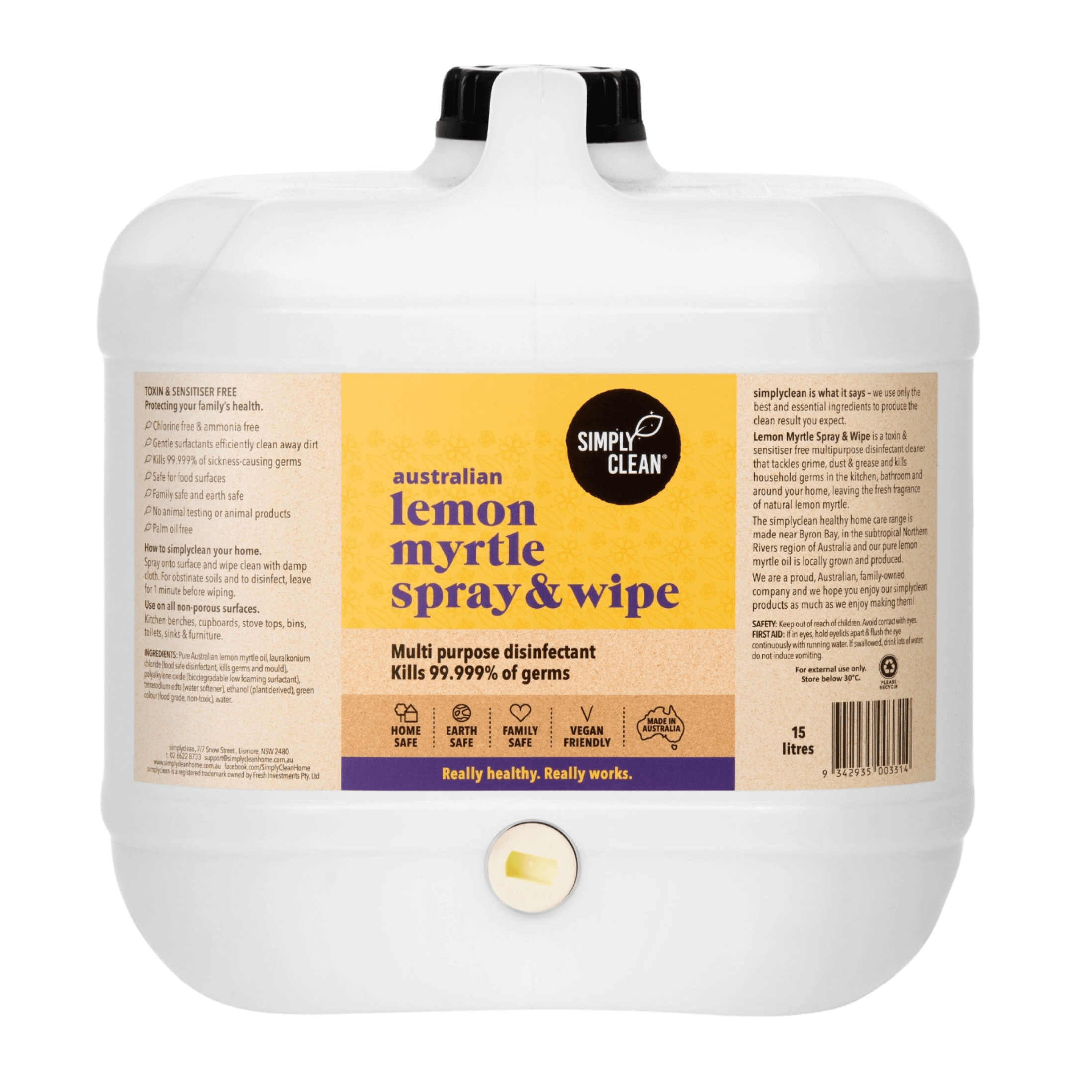 Lemon Myrtle Window & Glass Cleaner - 500ml.
