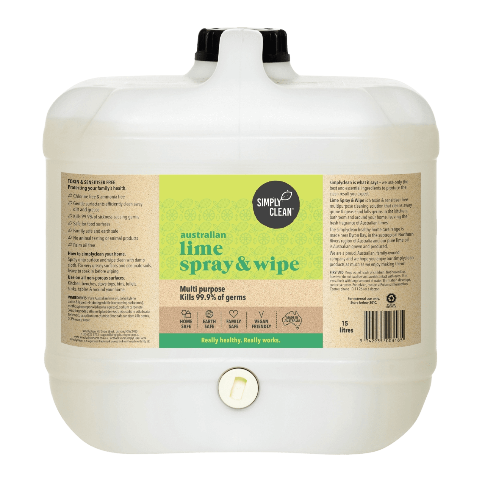 Lime Spray & Wipe - 15 Litres Bulk.