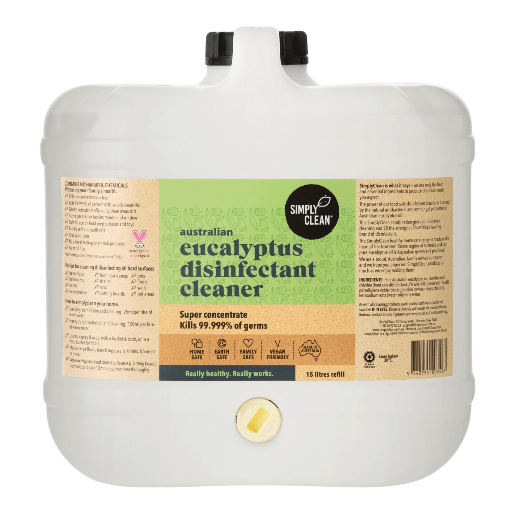 Eucalyptus Disinfectant Cleaner - 1 Litre.